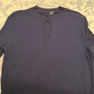 Blue, long sleeved dress